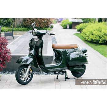 Электроскутер GreenCamel Vespa Style, 72V 3000W R12 быстросъем Темно-зеленый